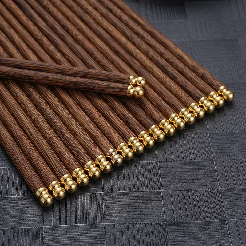 龙珠鸡翅木筷子新款檀木家用木筷原木无漆天然无蜡实木防霉防滑