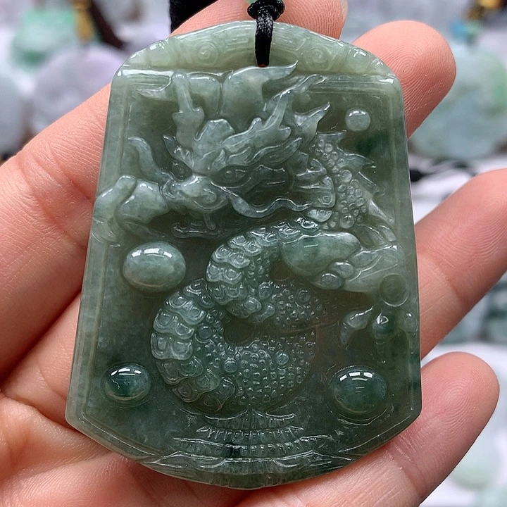 翡翠未镶嵌颈饰仿古龙行天下福利