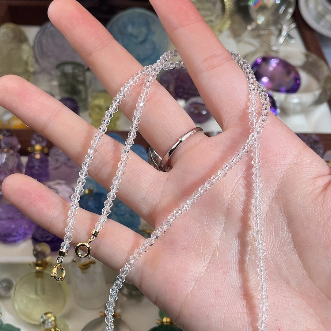 水晶颈饰银S925镶嵌佑*天然水晶吊坠455