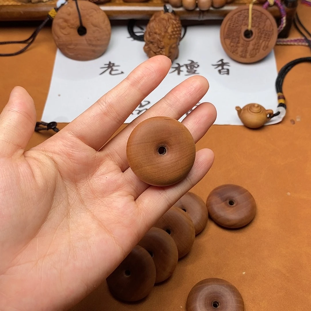 檀香木手串/手链平安扣（小）瑕疵