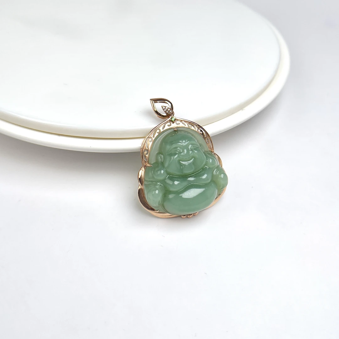 石惑珠宝~和田玉佛公吊坠