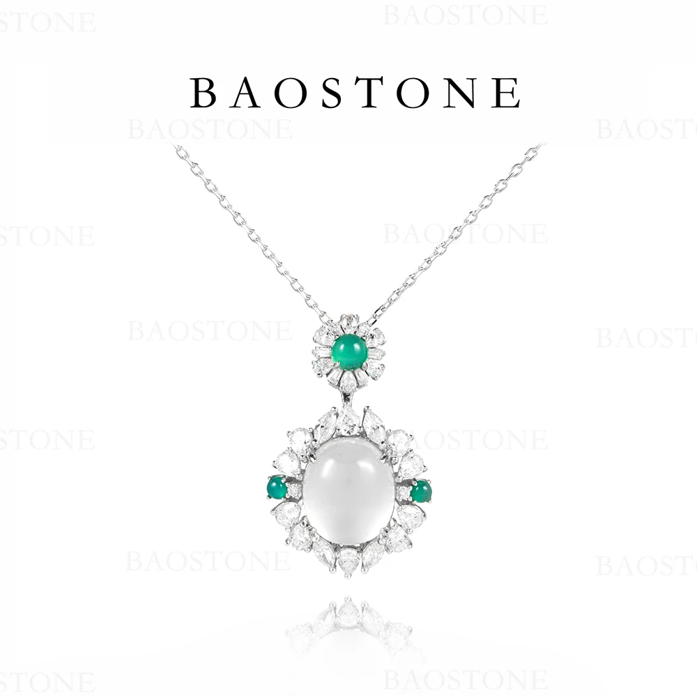 天然石英质玉【冰萃玉露】蛋面轻奢镶嵌豪-t225