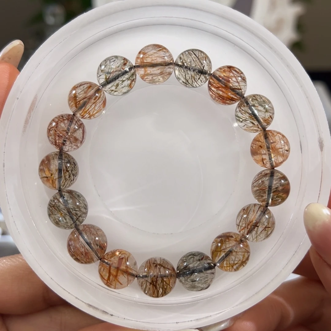 水晶手链未镶嵌黑金超七11m