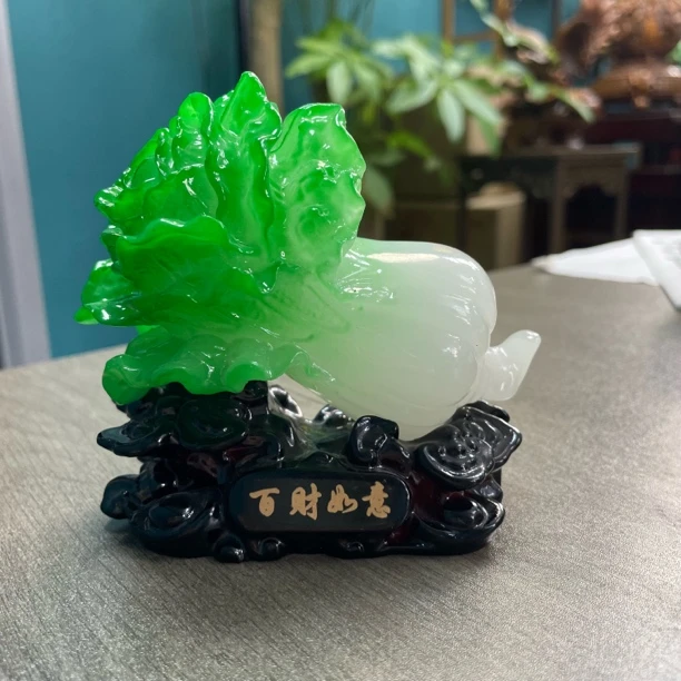 白菜如意小白菜茶桌摆件
