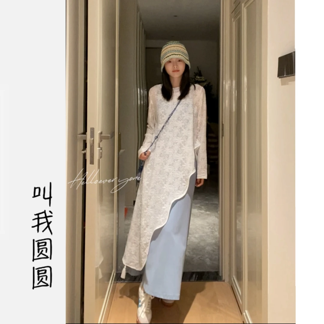 圆圆 【波浪摆】百搭立体花朵设计罩衫 YY 10754