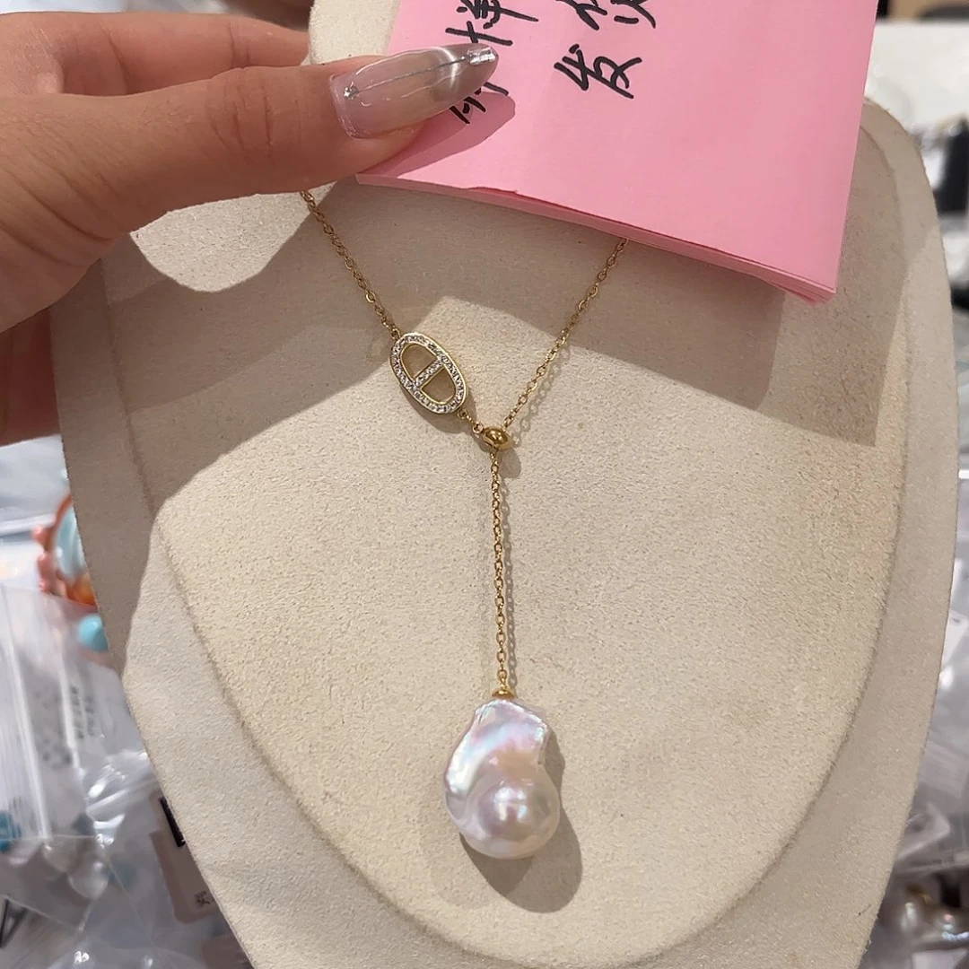 合金淡水珍珠耳饰