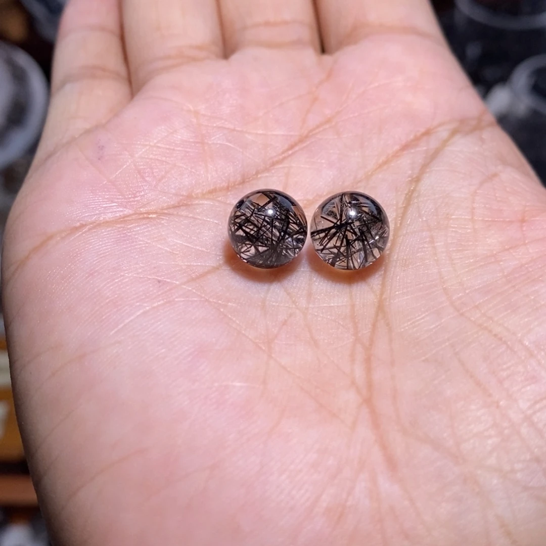 一***嘛未镶嵌水晶手链10mm全透体毕业级蕾丝黑发晶