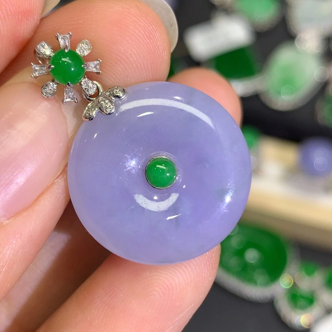 翡翠颈饰18K金镶嵌8，