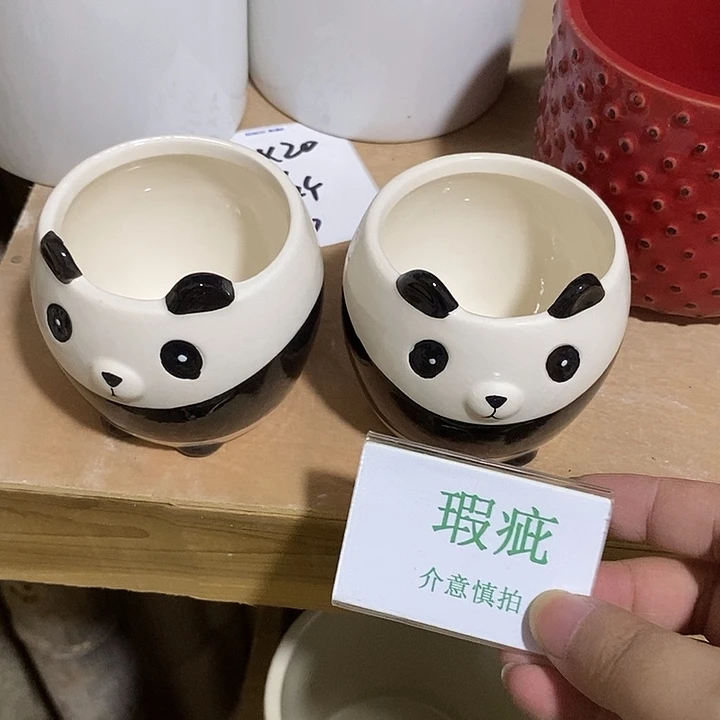 紫砂花盆多肉瑕疵盆有孔。