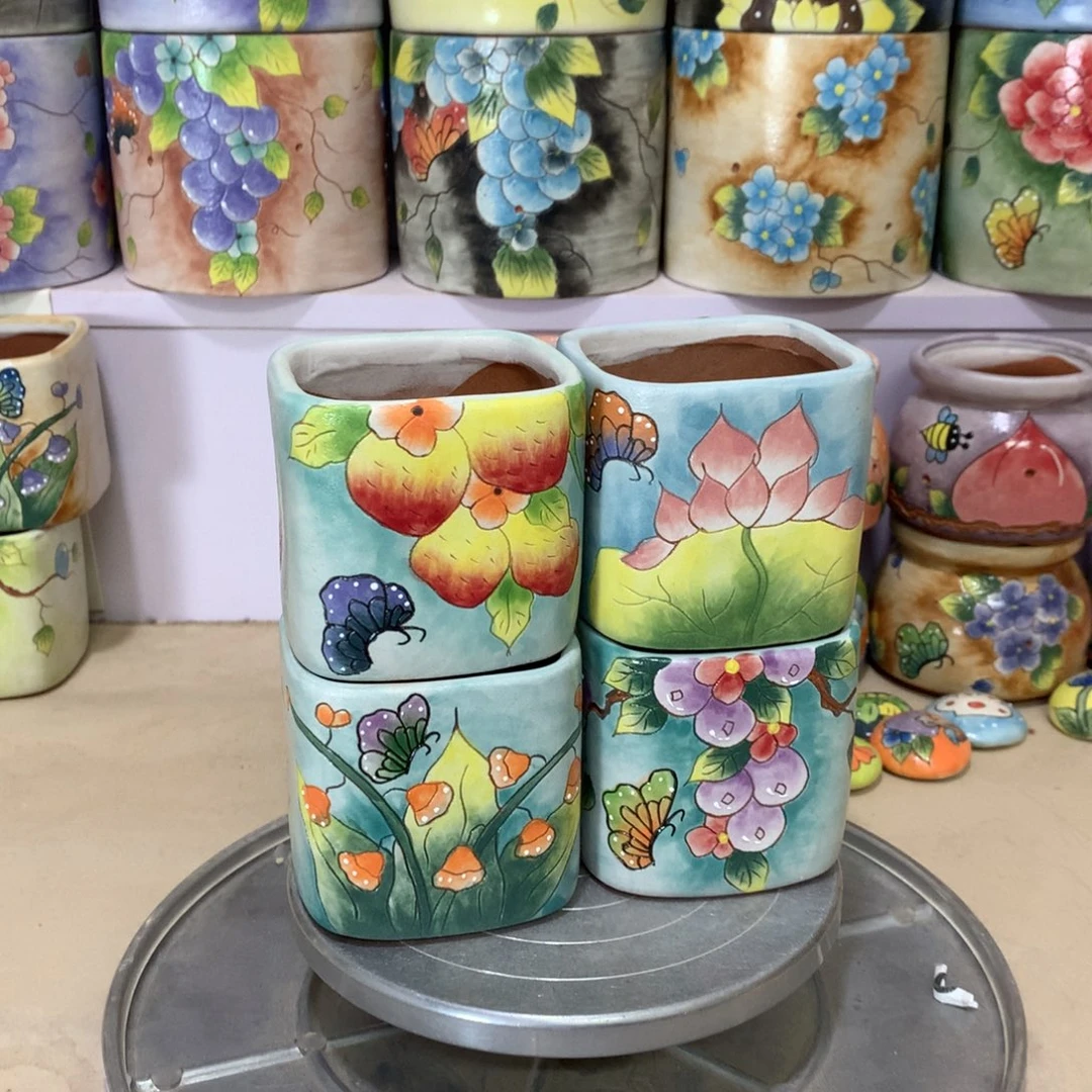 福利花盆，手绘花盆