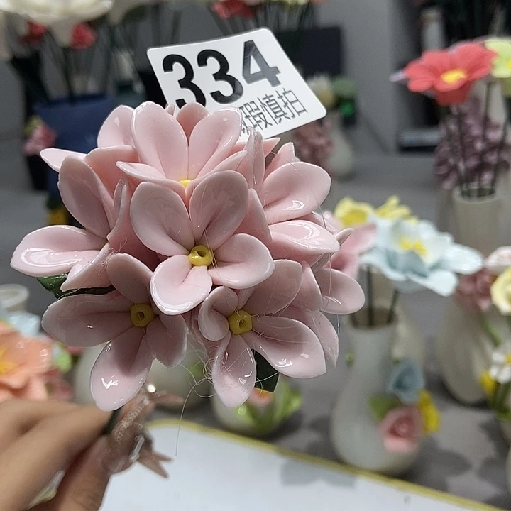 陶瓷纯手工捏花设计