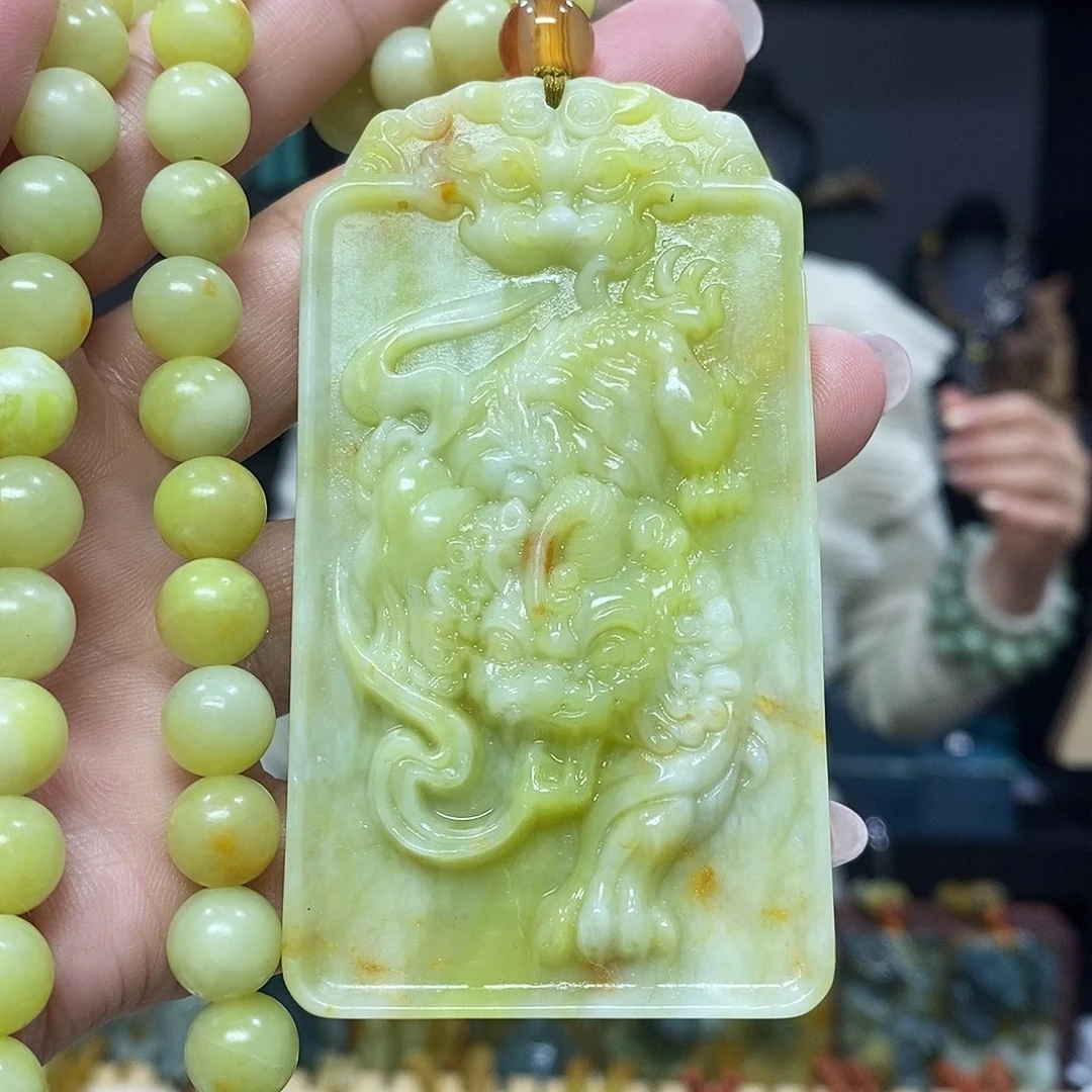 未镶嵌岫玉挂件吊坠项链