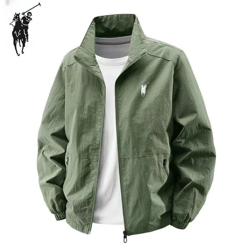 尼博格保罗春季男士夹克休闲宽松立领大码防风防水时尚潮流外套