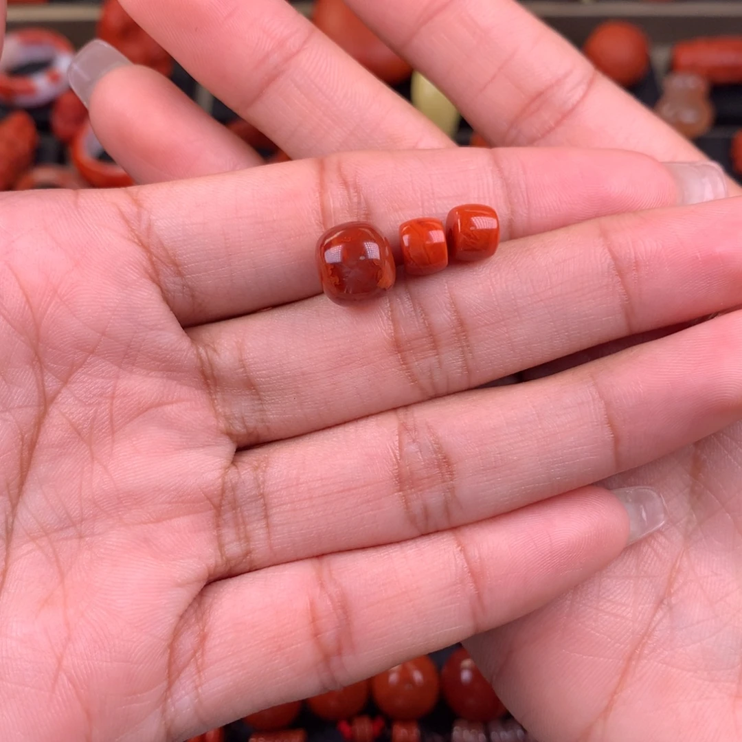 安***然南红玛瑙未镶嵌直切6+ 老型10