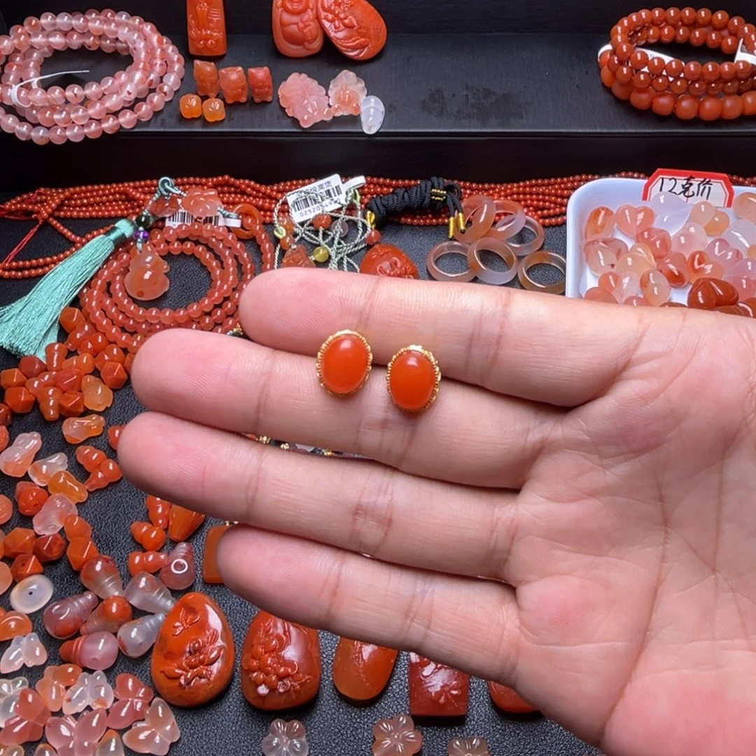 南红玛瑙未镶嵌珠宝半成品