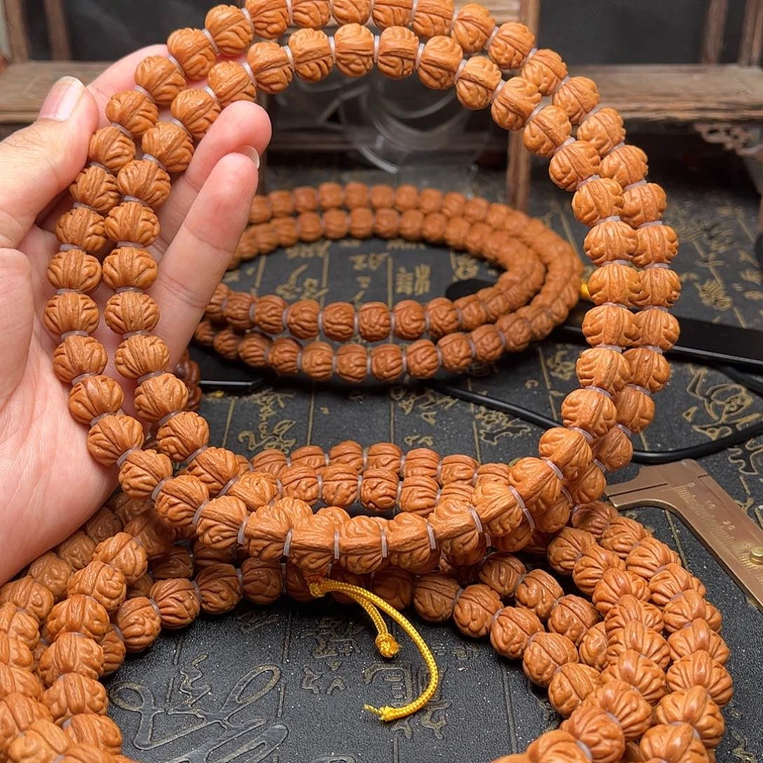 桃核吊坠小金豆72薄挂