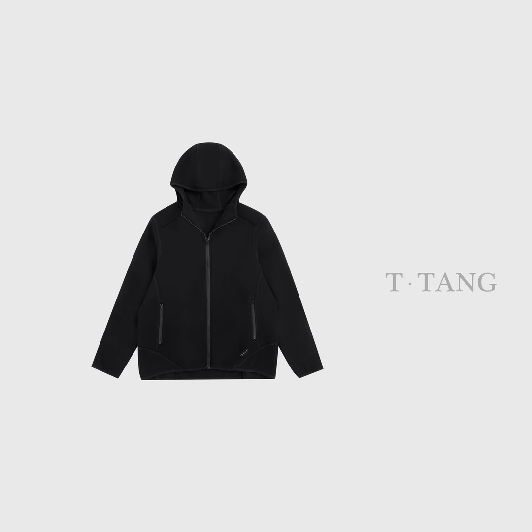 FL早秋380g珠地夹丝空气层时尚经典连帽休闲拉链款开衫外套【6600】