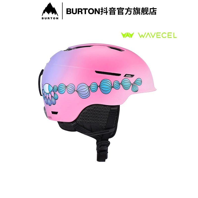 BURTON X KEBEYO联名款24-25男女ANON Logan安全滑雪头盔WAVECEL