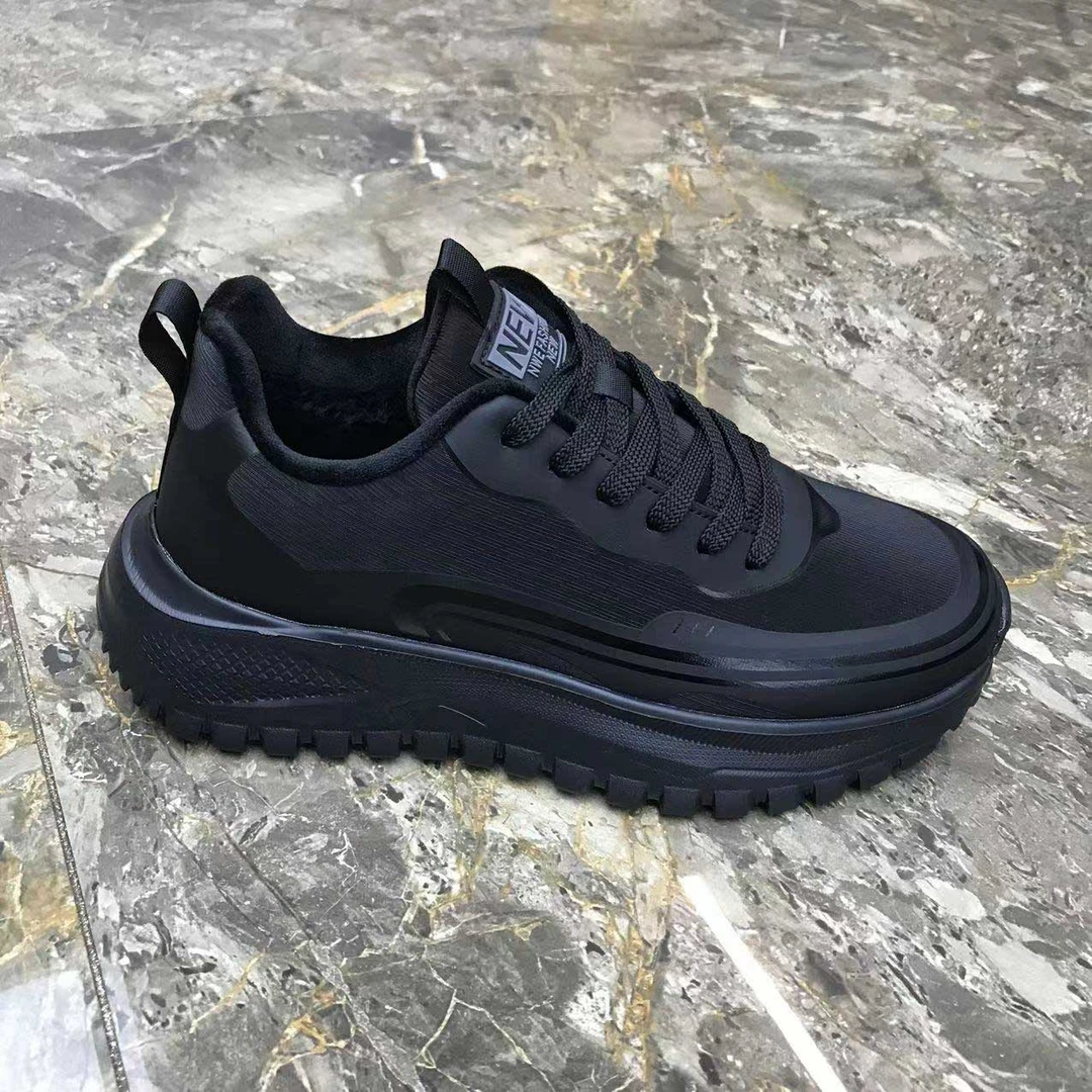 538【单棉同款】超纤男鞋系带 轻便韩版休闲鞋男士运动跑步一脚蹬