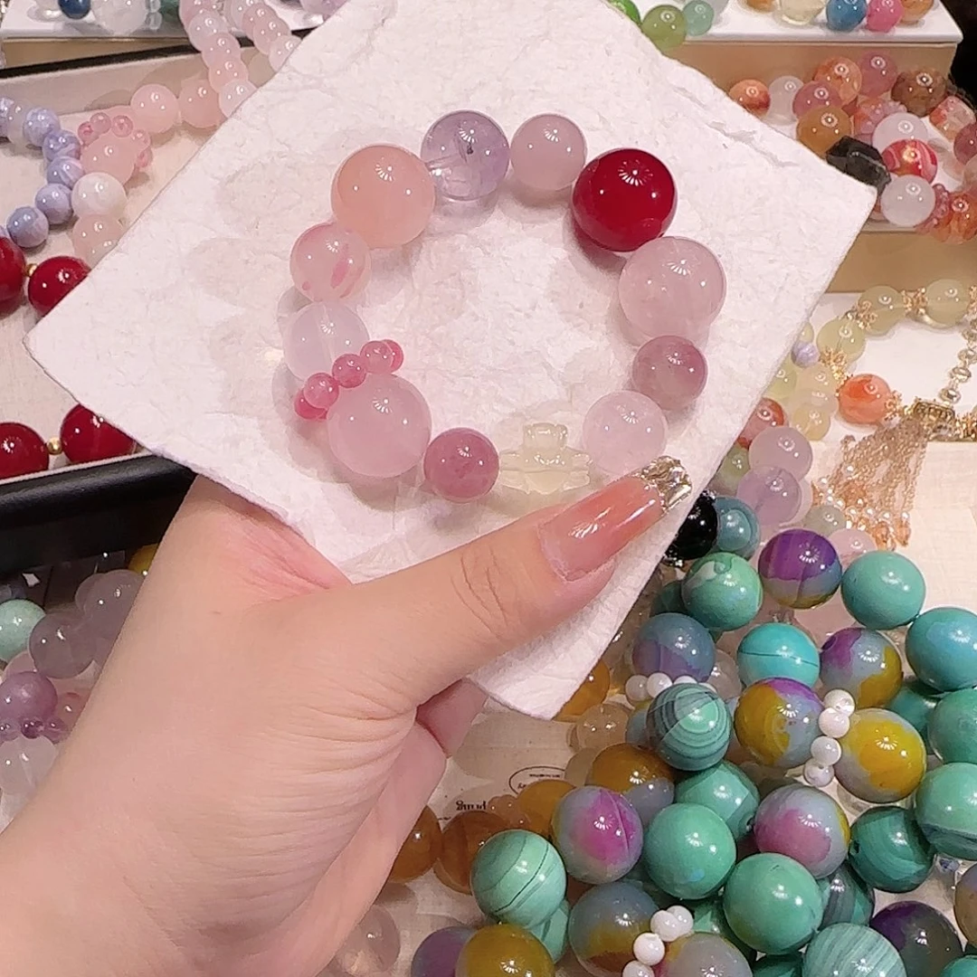 水晶手镯未镶嵌多样性发一