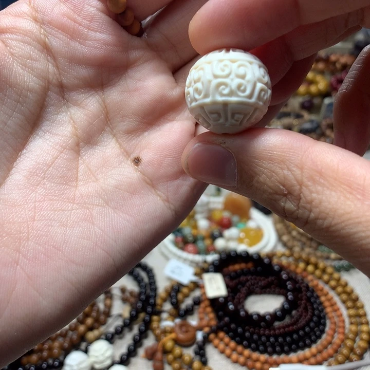 手串/手链小叶紫檀欲****1.8猛犸雕刻