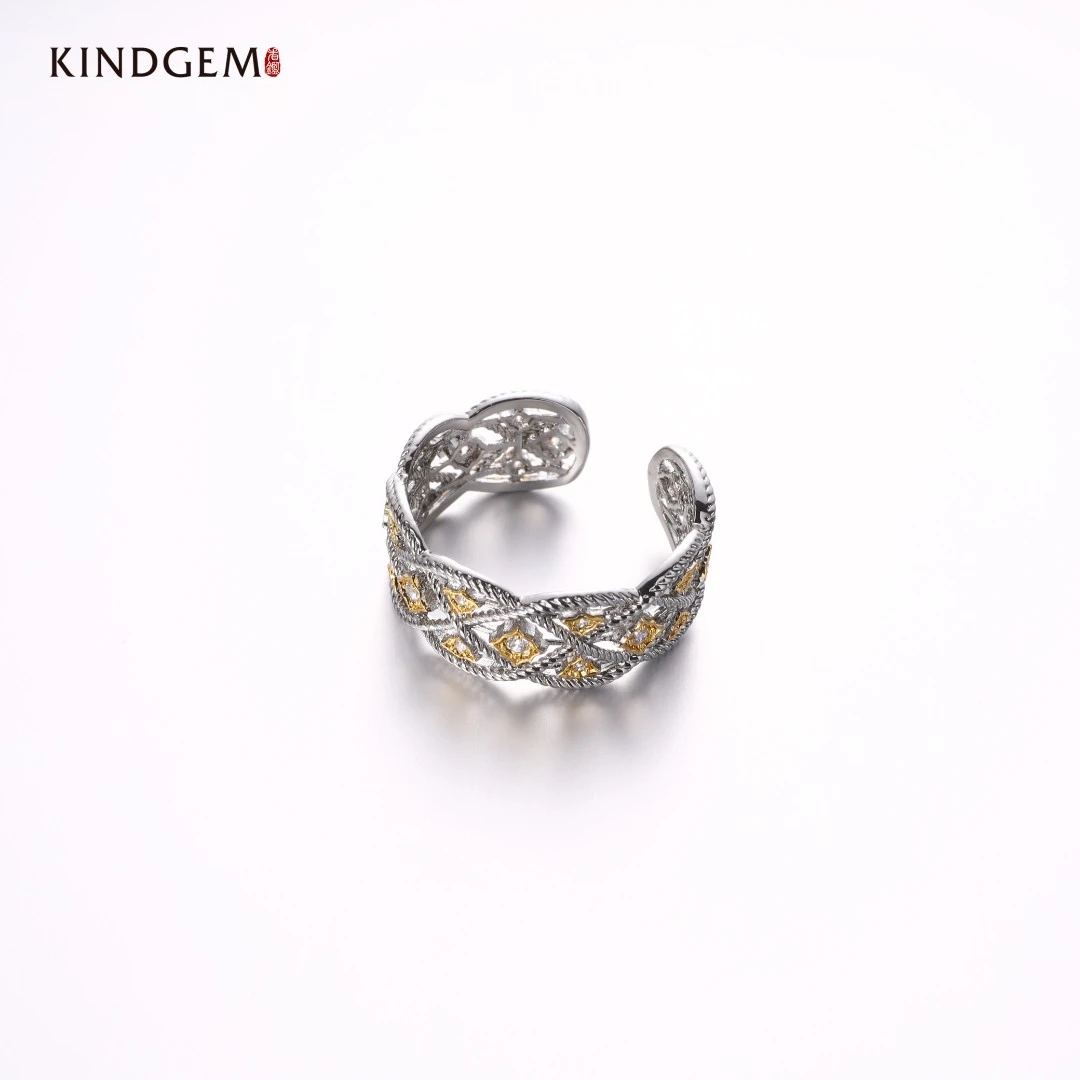 铜合金合成锆石戒指 BL184XMIC-26917小众精致百搭高级感气质戒指