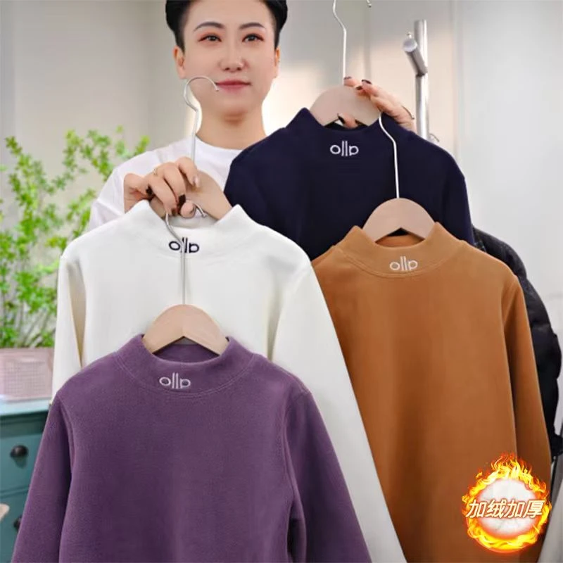 加绒保暖2025校服神器秋冬儿童加厚打底半高领大弹力舒适柔软长袖