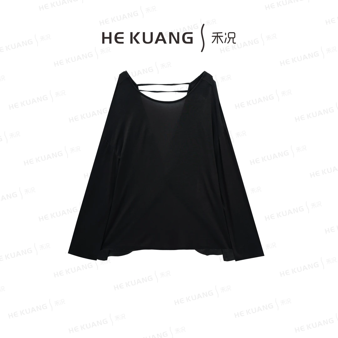 禾况HEKUANG琥珀流光【心动谜语】 欧若风时尚宽松上衣C652 0030