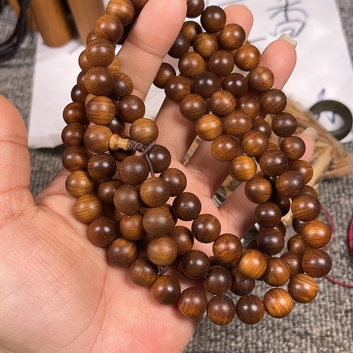 檀香木手串/手链老山檀香黑虎檀香王1.0/108沉水