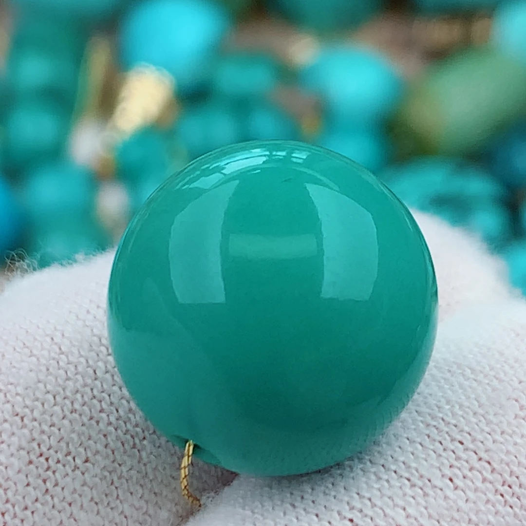 未镶嵌绿松石珠宝奇石16.8mm