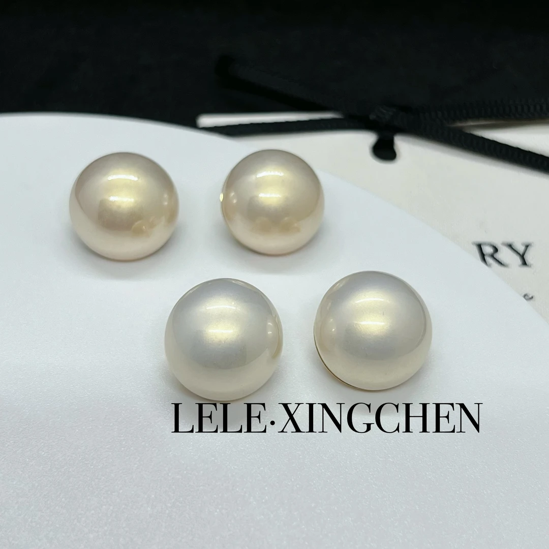 铜合金耳饰 925银新款珍珠金底耳饰耳钉简约ins半圆珠女网红同款y