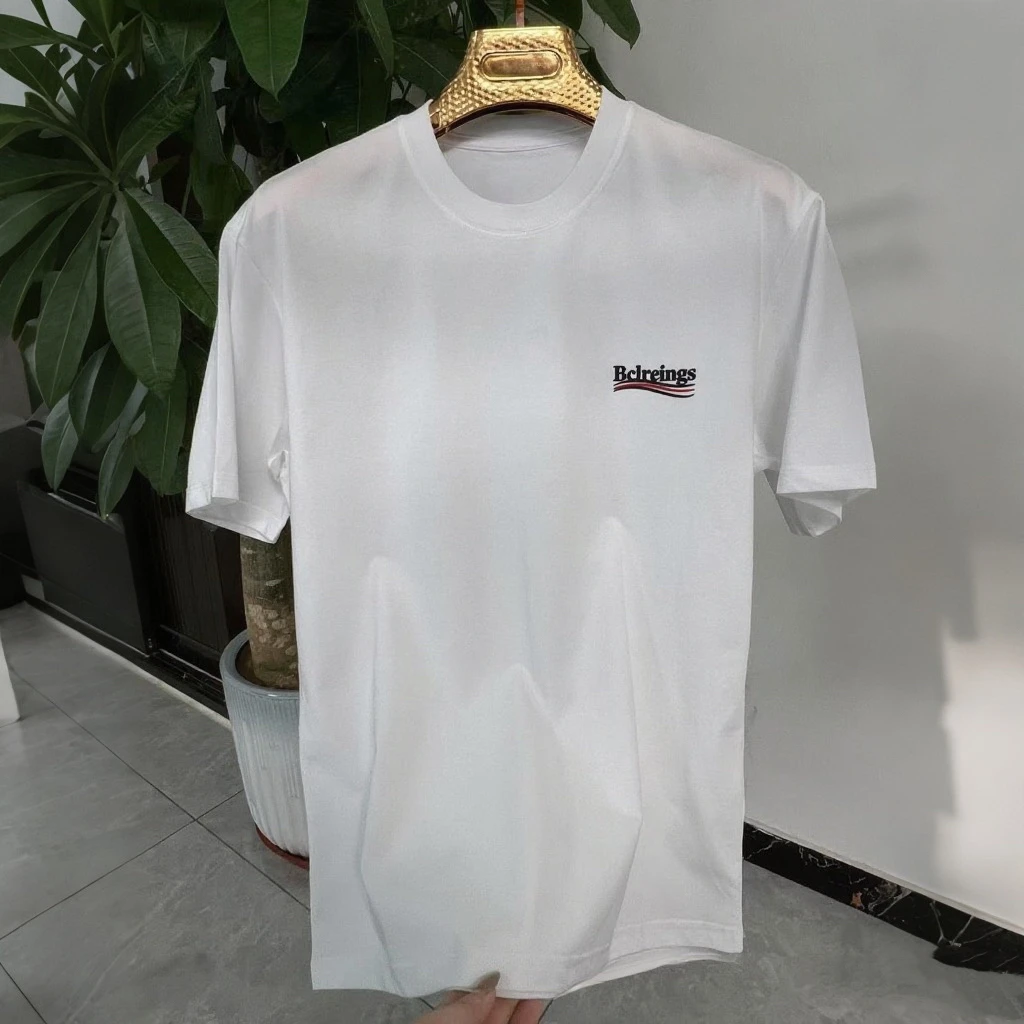 夏季男款短袖常规款索罗娜圆印花领落肩袖T恤T006