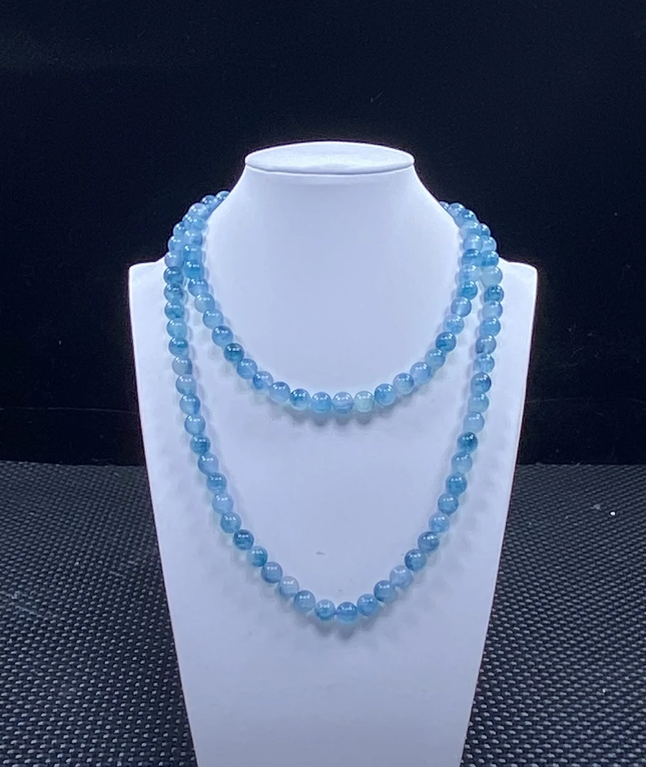 高冰蓝色108项链8mm发一条J50