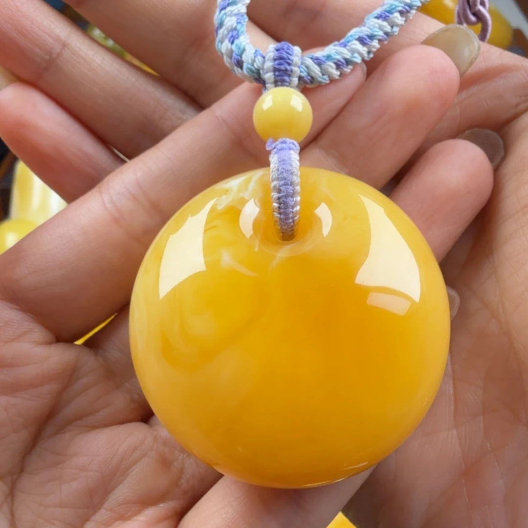 琥珀颈饰未镶嵌纯天然琥珀蜜蜡无优化
