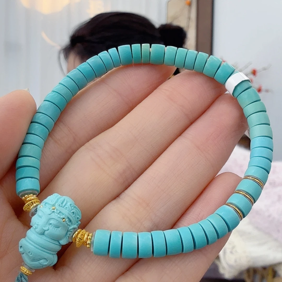 绿松石18K金镶嵌珠宝奇石