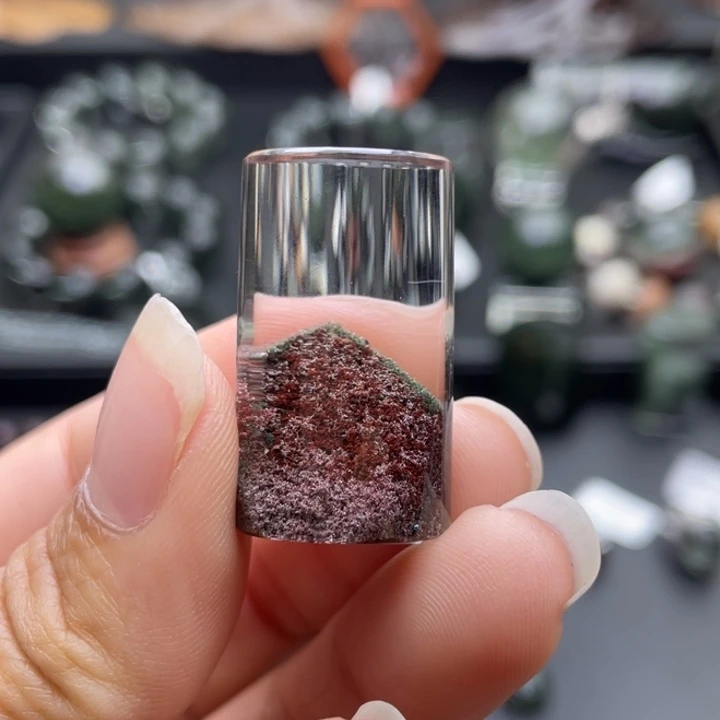 水晶颈饰未镶嵌红幽灵吊坠定制