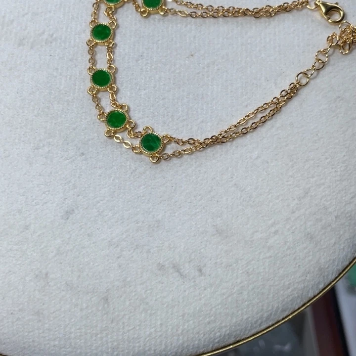 翡翠银S925镶嵌颈饰