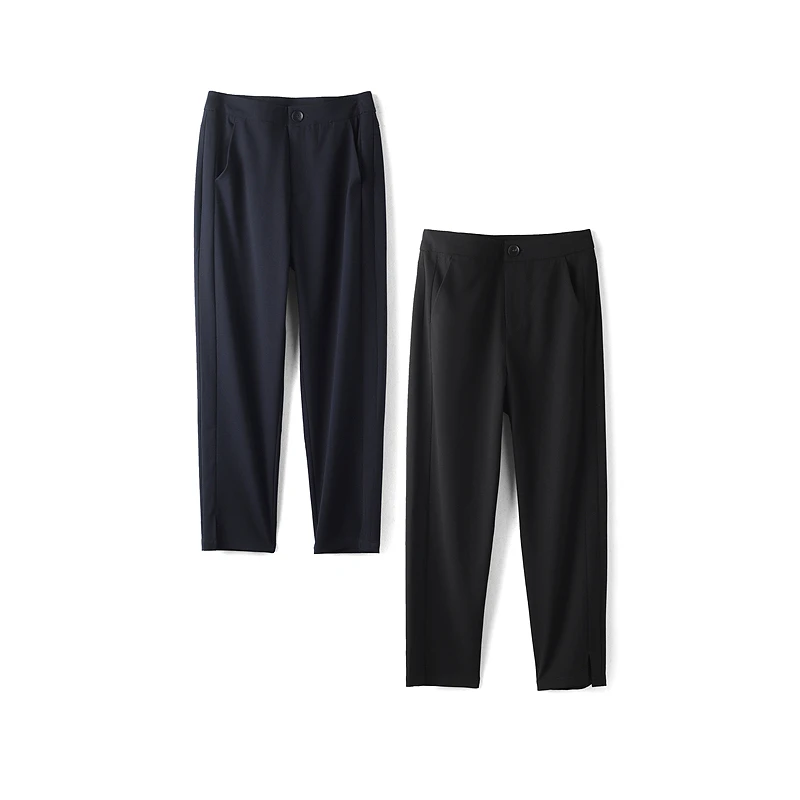 350191【贝系列】纯色通勤宽松休闲裤033K01180
