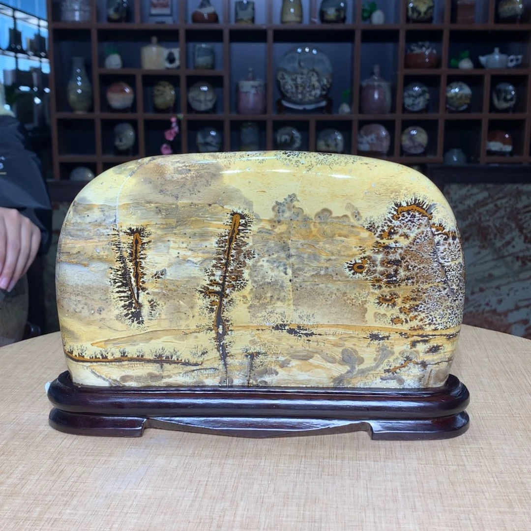 紫砂广西国画石摆件，收藏观赏