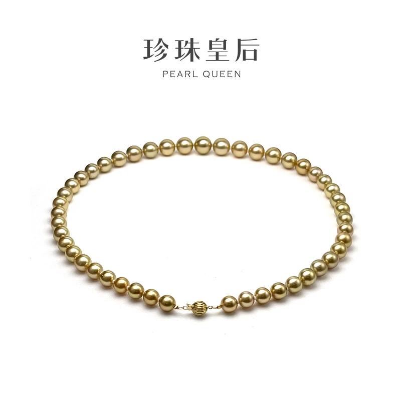 【珍珠皇后】14K金海水金珠项链（珠径7-10mm）吉尔德