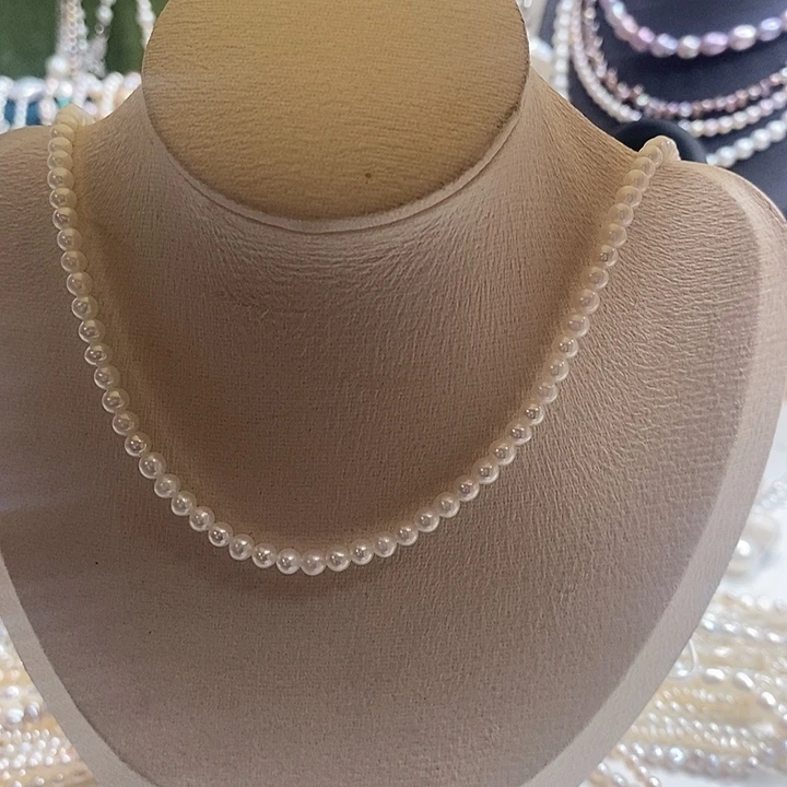 淡水珍珠银S925镶嵌手链项链