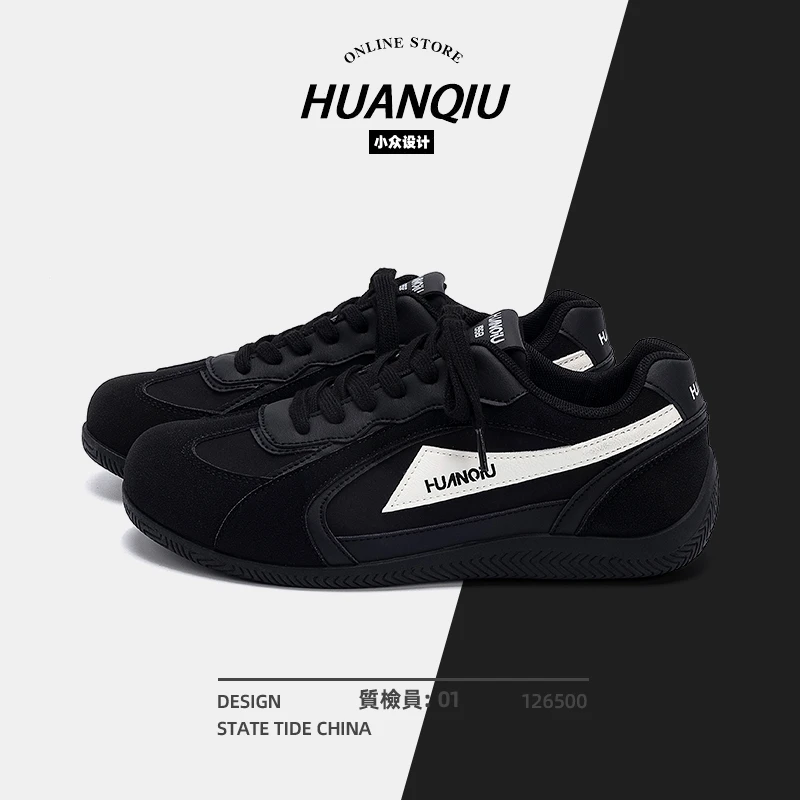 环球厚底德训鞋男鞋夏季2025新款青少年潮流赛车鞋子男百搭运动鞋