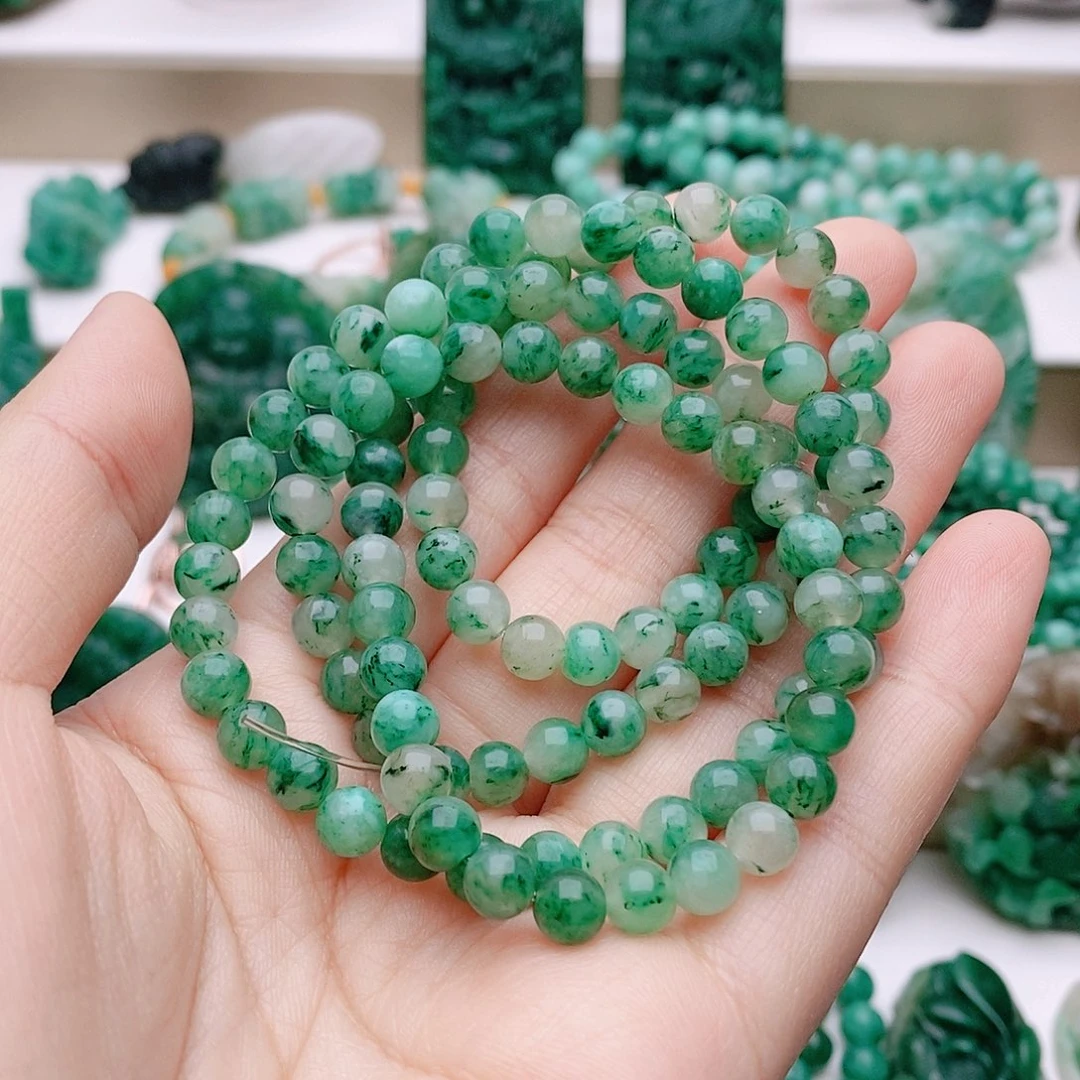 木***心独山玉未镶嵌手串