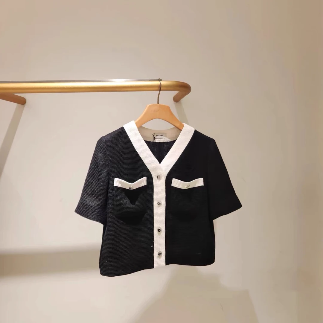 SAND**短袖针织开衫25款气质通勤显瘦