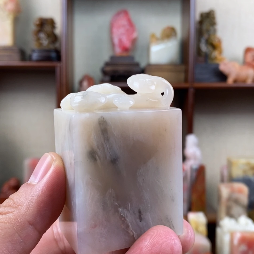 巴林石印石巴林石手工雕钮章