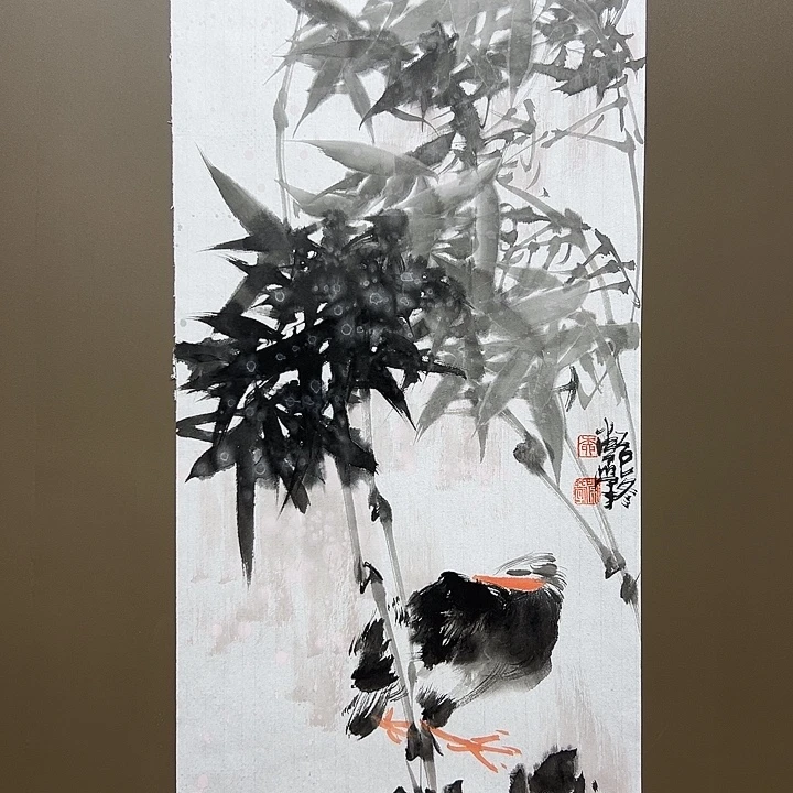 国画柳常学  手绘原创