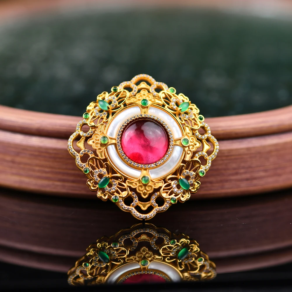 戊申堂 925银胸针 【绯华】蝴蝶如意胸针 国风珠宝