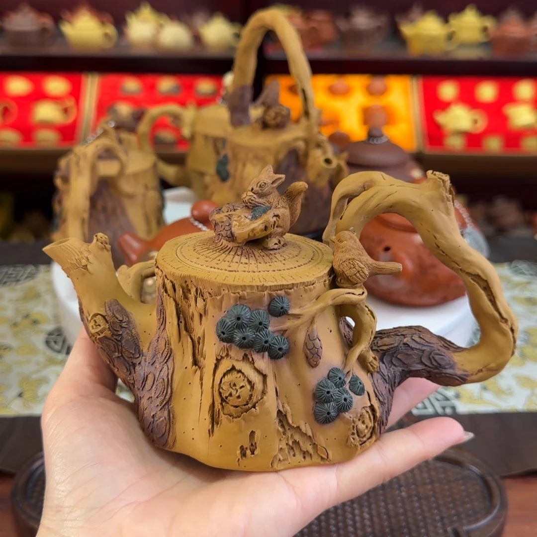 茶壶段泥枯木松鼠