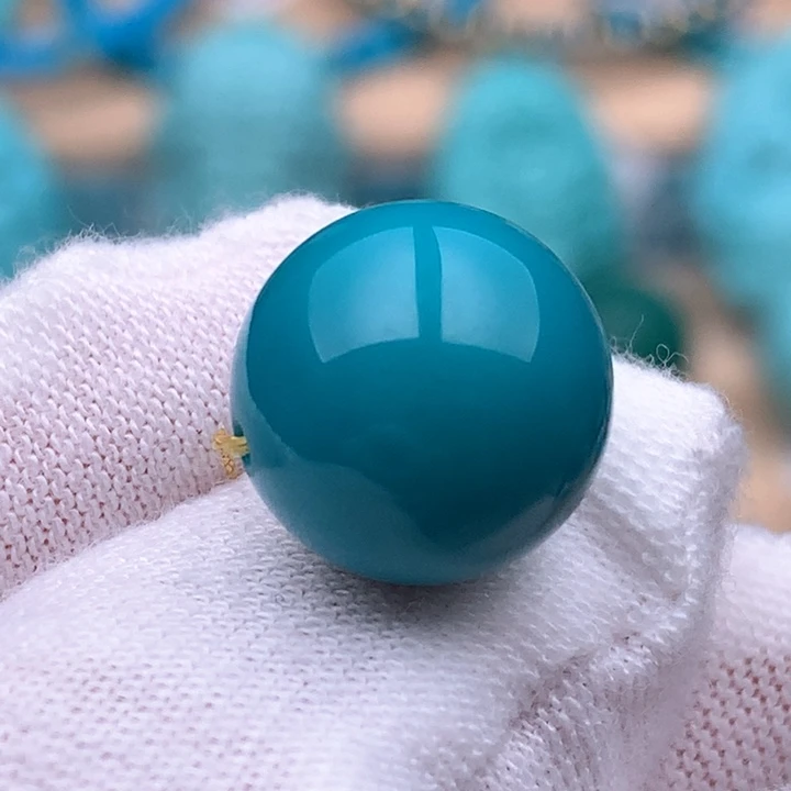 绿松石未镶嵌珠宝奇石12.6mm