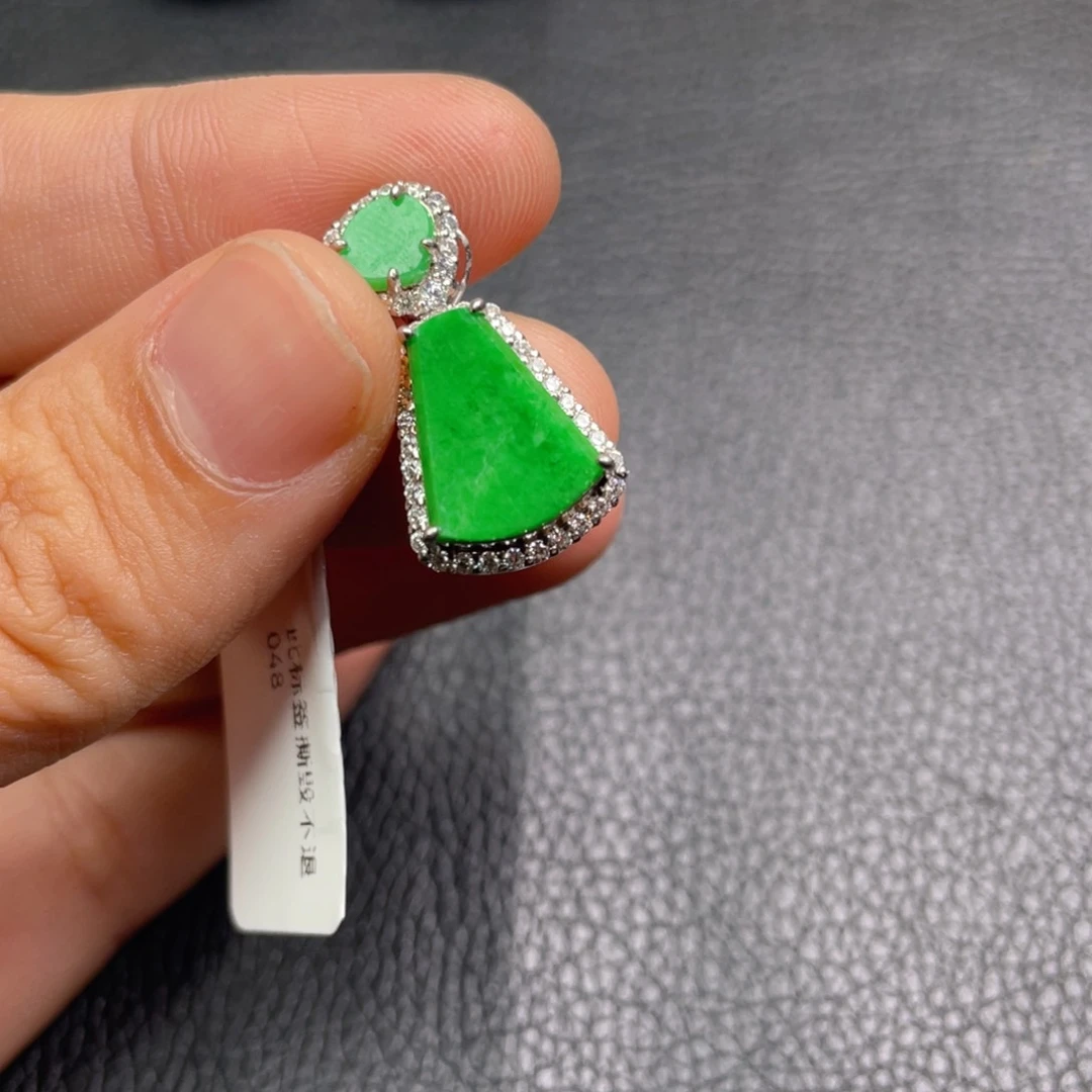 翡翠吊坠(不含链)银S925镶嵌